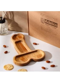 Деревянное блюдо для подачи в форме члена (25 х 16,5 х 1,7 см) - Сима-Ленд - купить с доставкой в Химках