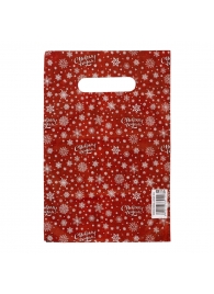 Красный подарочный новогодний пакет с вырубной ручкой (20х30 см) - Сима-Ленд - купить с доставкой в Химках