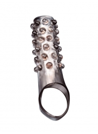 Дымчатая насадка на пенис с выпуклостями - 11 см. - Sex Expert - в Химках купить с доставкой