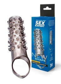 Дымчатая насадка на пенис с шипами и выпуклостями - 12 см. - Sex Expert - в Химках купить с доставкой