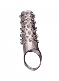 Дымчатая насадка на пенис с шипами и выпуклостями - 12 см. - Sex Expert - в Химках купить с доставкой