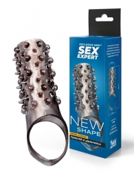 Дымчатая насадка на пенис с шипами и выпуклостями - 12,5 см. - Sex Expert - в Химках купить с доставкой