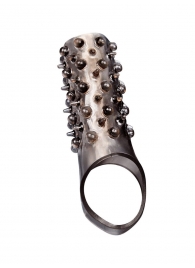 Дымчатая насадка на пенис с шипами и выпуклостями - 12,5 см. - Sex Expert - в Химках купить с доставкой