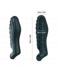 Серая силиконовая насадка на пенис с подхватом Manwan Ryzer - Manwan - в Химках купить с доставкой