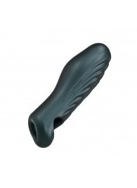 Серая силиконовая насадка на пенис с подхватом Manwan Ryzer - Manwan - в Химках купить с доставкой