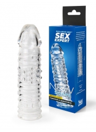 Прозрачная закрытая насадка на пенис - 17 см. - Sex Expert - в Химках купить с доставкой