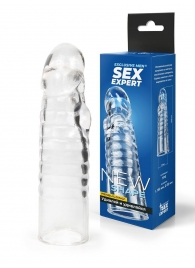 Прозрачная закрытая насадка на член - 15 см. - Sex Expert - в Химках купить с доставкой