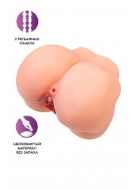 Реалистичный мастурбатор в форме попки с 2 любовными входами - No Name - в Химках купить с доставкой