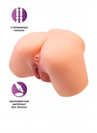 Телесный реалистичный мастурбатор-полуторс с 2 любовными входами - No Name - в Химках купить с доставкой