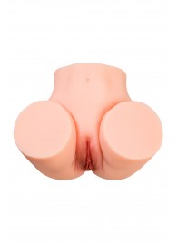 Телесный мастурбатор в форме попки с 2 любовными входами - No Name - в Химках купить с доставкой