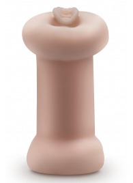 Телесный люминесцентный двусторонний мастурбатор Tasha - Blush Novelties - в Химках купить с доставкой