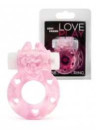 Розовое эрекционное виброкольцо в форме зайчика - 1137 - в Химках купить с доставкой