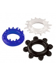 Набор из 3 эрекционных колец разного цвета и рельефа - Boys of Toys - в Химках купить с доставкой