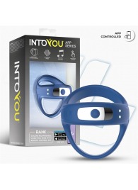 Синее интерактивное эрекционное виброкольцо Rank - Intoyou - в Химках купить с доставкой