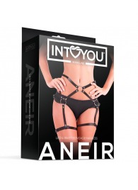 Черные стрепы на бёдра Aneir - Intoyou - купить с доставкой в Химках
