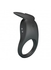 Черное перезаряжаемое виброкольцо Carlton - Baile - в Химках купить с доставкой