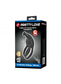 Черное перезаряжаемое виброкольцо Goodwin - Baile - в Химках купить с доставкой