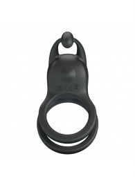 Черное перезаряжаемое виброкольцо Goodwin - Baile - в Химках купить с доставкой