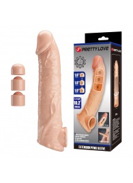 Телесный фаллоудлинитель с подхватом мошонки Silas - 26 см. - Baile - в Химках купить с доставкой