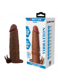 Коричневая насадка на пенис Quillon - 20 см. - Baile - в Химках купить с доставкой