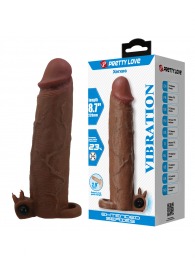 Коричневая насадка на пенис Xerxes - 22 см. - Baile - в Химках купить с доставкой