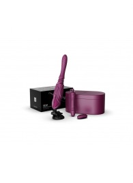 Фиолетовая секс-машина с функцией нагрева, насадками и присоской Sesh - Zalo - купить с доставкой в Химках