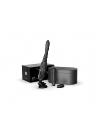 Черная секс-машина с функцией нагрева, насадками и присоской Sesh - Zalo - купить с доставкой в Химках