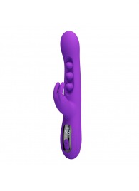 Фиолетовый вибростимулятор-кролик с шариками для точки G Sabien - 24 см. - Baile