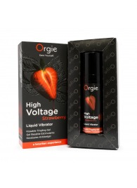 Жидкий вибратор Orgie High Voltage Strawberry - 15 мл. - ORGIE - купить с доставкой в Химках