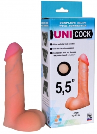 Фаллическая насадка Харнесс UNICOCK 5,5  - 17 см. - LOVETOY (А-Полимер) - купить с доставкой в Химках