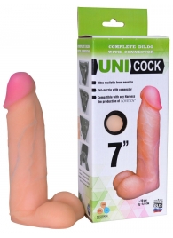 Фаллическая насадка Харнесс UNICOCK 7  - 19 см. - LOVETOY (А-Полимер) - купить с доставкой в Химках