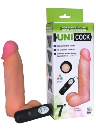 Фаллическая насадка Харнесс UNICOCK 7  с вибрацией - 19 см. - LOVETOY (А-Полимер) - купить с доставкой в Химках