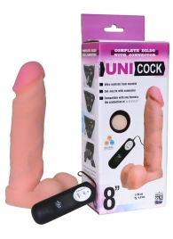 Фаллическая насадка Харнесс UNICOCK 8  с вибрацией - 20 см. - LOVETOY (А-Полимер) - купить с доставкой в Химках
