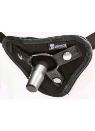 Страпон с 2 насадками и вибрацией UniStrap - 19 и 12 см. - LOVETOY (А-Полимер) - купить с доставкой в Химках