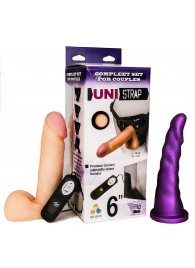 Вибрострапон с двумя насадками UniStrap - 18 и 18 см. - LOVETOY (А-Полимер) - купить с доставкой в Химках