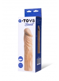 Насадка с ярко выраженной головкой и рельефным стволом - 19 см. - A-toys - в Химках купить с доставкой