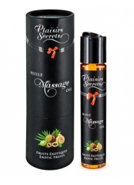 Массажное масло с ароматом экзотических фруктов Huile de Massage Gourmande Fruits Exotiques - 59 мл. - Plaisir Secret - купить с доставкой в Химках