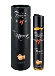 Массажное масло с ароматом карамели Huile de Massage Gourmande Caramel - 59 мл. - Plaisir Secret - купить с доставкой в Химках