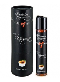 Массажное масло с ароматом крем брюле Huile de Massage Gourmande Creme Brulée - 59 мл. - Plaisir Secret - купить с доставкой в Химках