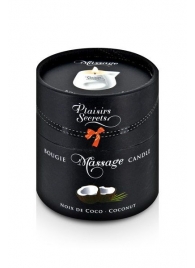 Массажная свеча с ароматом кокоса Bougie de Massage Gourmande Coco - 80 мл. - Plaisir Secret - купить с доставкой в Химках