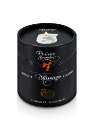 Массажная свеча с ароматом шоколада Bougie de Massage Gourmande Chocolat - 80 мл. - Plaisir Secret - купить с доставкой в Химках