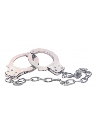 Наручники из металла с длинной цепочкой CHROME HANDCUFFS METAL HANDCUFFS W. KEY - NMC - купить с доставкой в Химках
