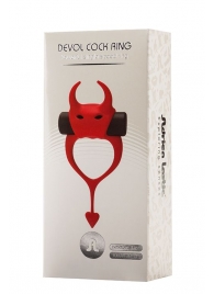 Красное эрекционное кольцо в форме дьяволенка DEVOL COCKRING - Adrien Lastic - в Химках купить с доставкой