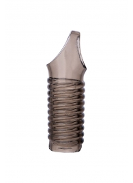 Дымчатая насадка с рёбрышками и подхватом мошонки ToyFa XLover - 12,5 см. - ToyFa - в Химках купить с доставкой