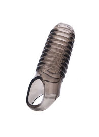 Дымчатая насадка с рёбрышками и подхватом мошонки ToyFa XLover - 12,5 см. - ToyFa - в Химках купить с доставкой
