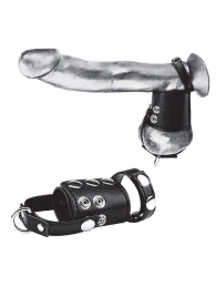 Кольцо на член и мошонку Cock Ring With 2  Ball Stretcher And Optional Weight Ring - BlueLine - в Химках купить с доставкой