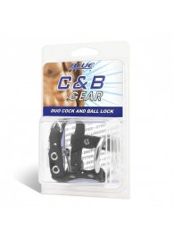 Утяжка на пенис на замочке Duo Cock And Ball Lock - BlueLine - купить с доставкой в Химках
