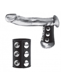 Утяжка на пенис на кнопочках 100% PVC STRAP WITH METAL SNAP - BlueLine - купить с доставкой в Химках