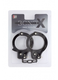 Чёрные наручники из листового металла BONDX METAL CUFFS BLACK - Dream Toys - купить с доставкой в Химках