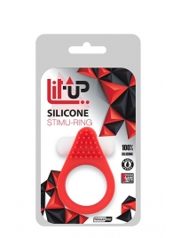Красное эрекционное кольцо LIT-UP SILICONE STIMU RING 1 RED - Dream Toys - в Химках купить с доставкой